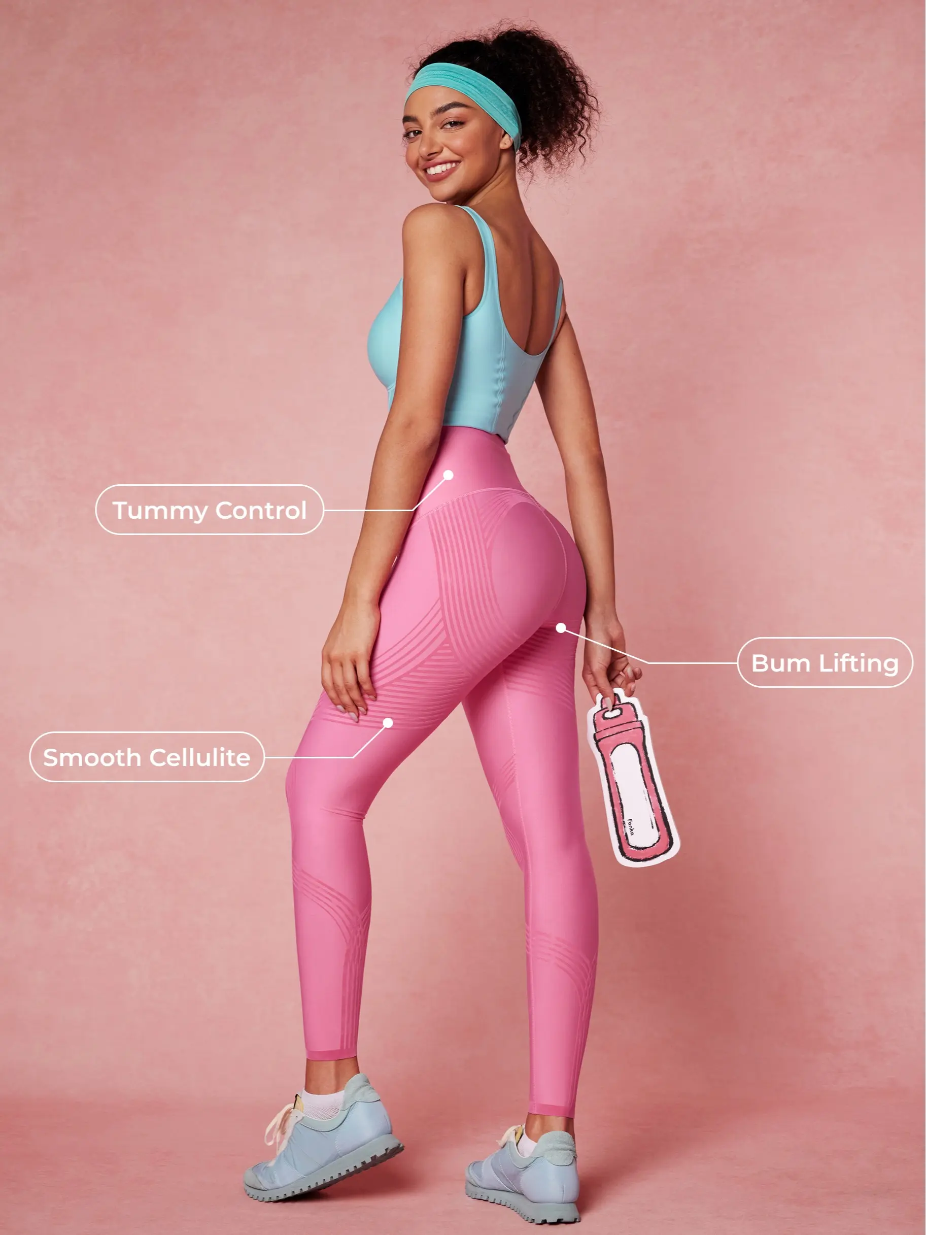 Fanka Reversible Body Sculpt Leggings - High Waisted Compression, Stretchy Gym Legging, Athleisure Bottoms for Gym Outfits,summerwins