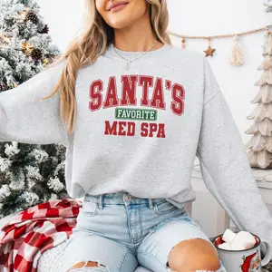 Santa's Favorite Med Spa Esthetician Sweatshirt Christmas Licensed Esthetician Skin Therapist Beautician T Shirts Injector