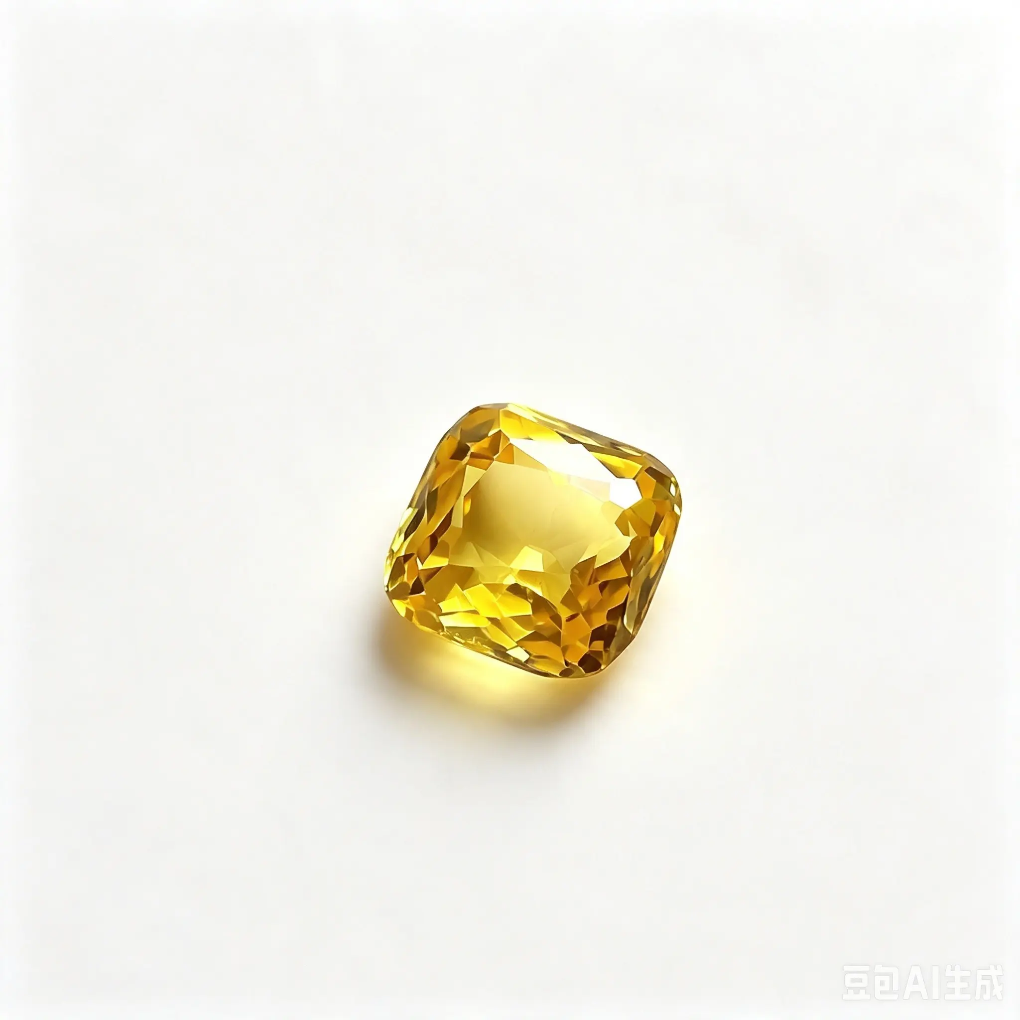 Lab-Grown Yellow Sapphire Cushion Cut
