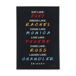 Friends Names Framed MDF by Open Roads