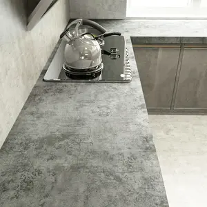 Extra Thick Light Concrete Wallpaper, Textured Wall Paper, Peel & Stick Vinyl Matte Texture, Industrial Style Wall Stickers for Home Decor