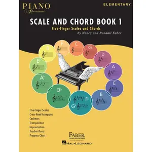 Piano Adventures Scale and Chord Book 1, Five-Finger Scales & Chords, Essential Piano Technique Practice, Early Elementary Students
