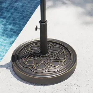 Heavy Duty Patio Umbrella Base Stand – 26 lb Bronze Resin – Adjustable Pole Adapter for 1.5-2.1 in Poles – Fits 7.5-11FT Outdoor Umbrellas – Rust Resistant, Stable Holder,outdoorfurnitureset