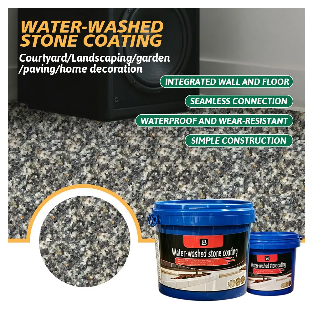High Quality Epoxy Colored Sand Floor Paint - Stone Look, Chip-Resistant, Anti-Slip, Quick-Dry, Glossy, Washable Concrete Coating with Excellent Durability for Home Decoration, Outdoor Use (0.5 kg, 1 kg Sizes; Black, White and Grey Floors)