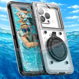 Waterproof Diving Phone Case, IP68 All-round waterproof Phone Pouch, Universal Self-Check Function Underwater Protection Cover for iPhone 17/16/15/14/Samsung/Google, For Beach Swimming Phone Accessories