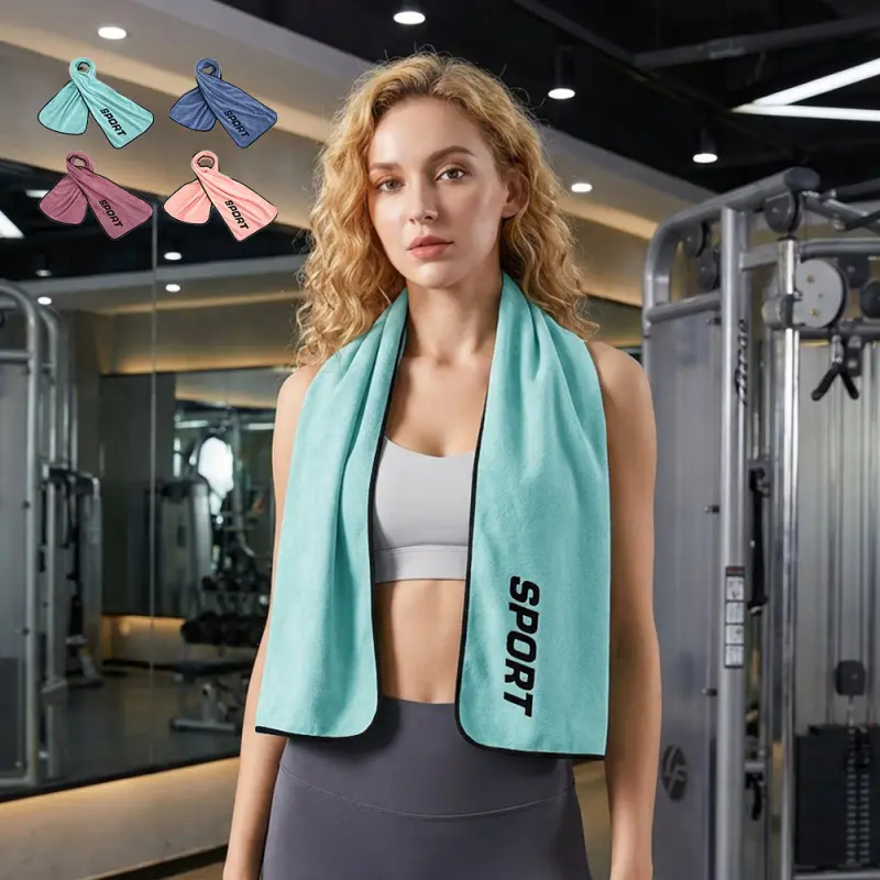 Gym Towel Set Absorbent Microfiber Mat & Sweat Towels for Workout, Yoga & Fitness Quick-Dry, Soft & Durable, Stylish "SPORT" Logo Design, Multipurpose for Active Lifestyles, Fitness Accessories