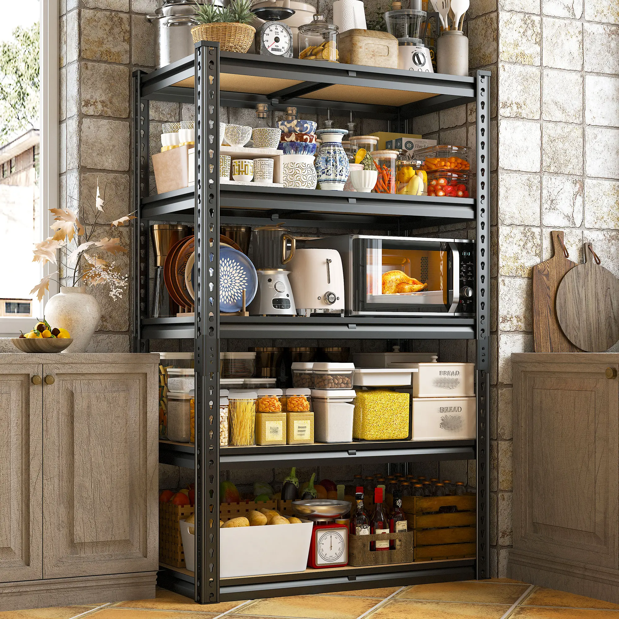 Raybee Furniture 1550-2020 LBS 5 Tier Garage Shelving Heavy Duty Adjustable Garage Shelves, Utility Rack Shelf, Shelving Units for Storage Warehouse Pantry Closet #TikTokShopStockUp #SummerVibes