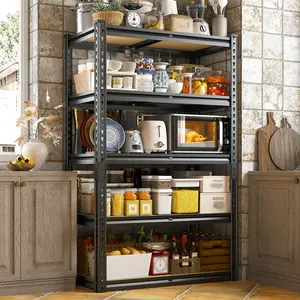 Raybee Furniture 1550-2020 LBS 5 Tier Garage Shelving Heavy Duty Adjustable Garage Shelves, Utility Rack Shelf, Shelving Units for Storage Warehouse Pantry Closet