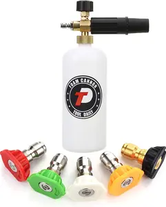 【fathersdaygift】Tool Daily Foam Cannon with 1/4 Inch Quick Connector, 1 Liter, 5 Pressure Washer Nozzle Tips，Christmas gifts, Car Wash Equipment, Automotive