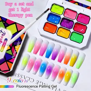 Y2K Nail Gel Set, Rainbow Dopamine Series, High Saturation Shine, Includes Nail Brush, LED Nail Art, DIY Nail Design