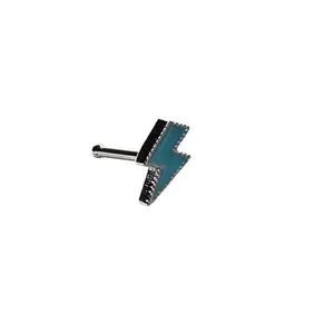 Stainless Steel 18G Straight Backing Lighting Bolt Nose Piercing