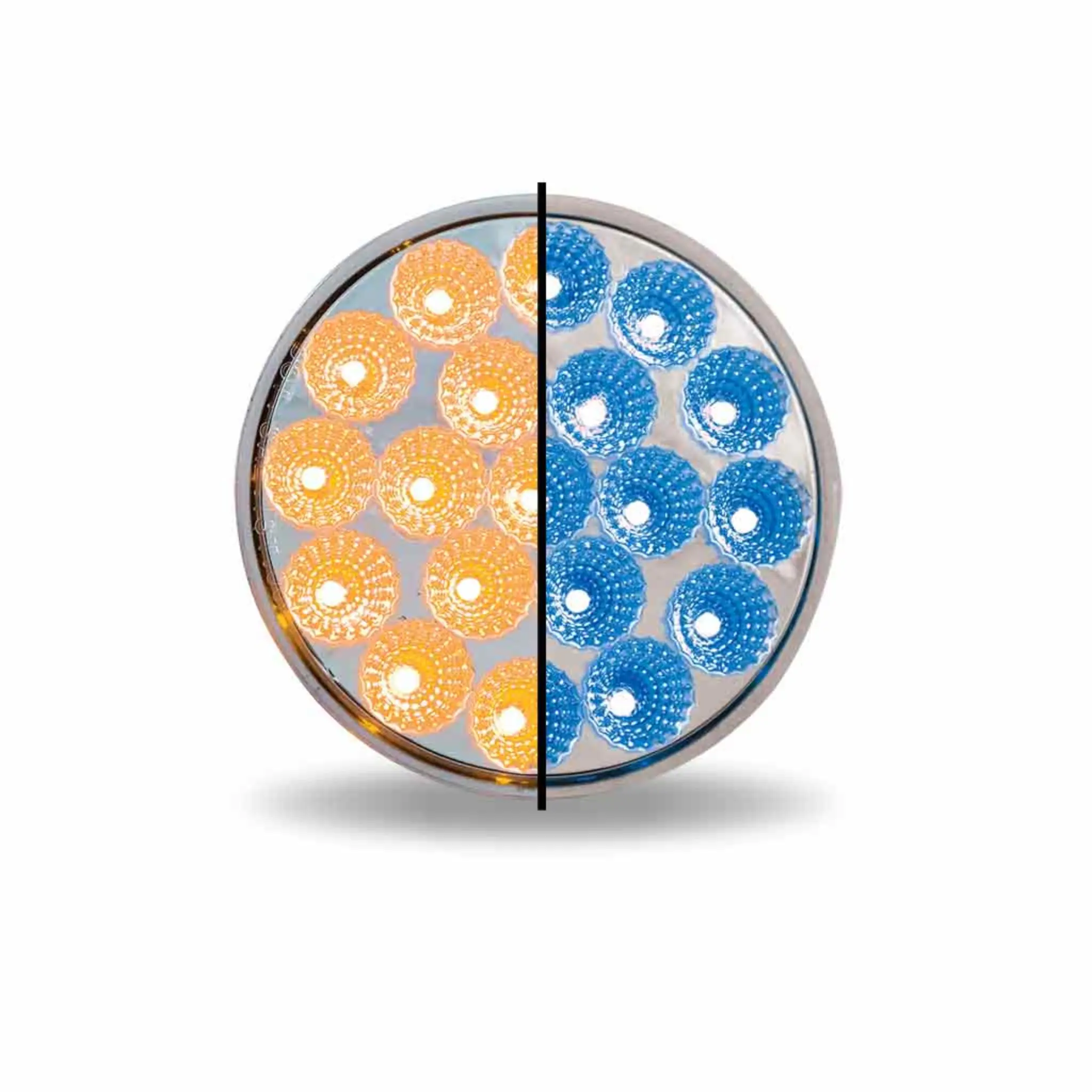 Trux Accessories 4-Inch Round Dual Revolution LED Light, LED Lights with Polycarbonate Construction, Auxiliary Switch Circuit, Connect Stop Tail and Turn Wiring & Customizable Functionality