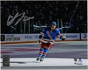 Adam Fox New York Rangers Autographed 8" x 10" Postgame Salute Photograph - Fanatics Authentic Certified