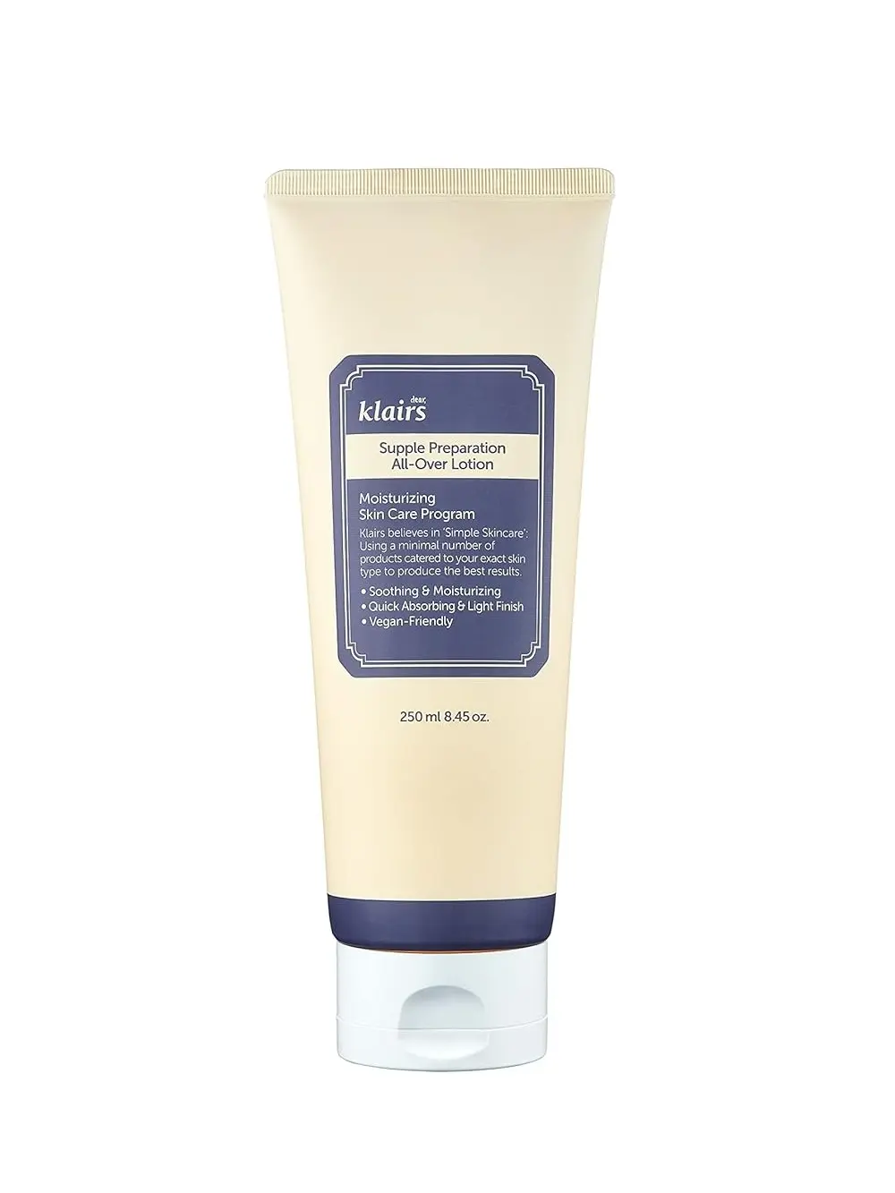 [Dear Klairs Official] Supple Preparation All-Over Lotion 250ml - Lightweight Gentle Moisturizer for Sensitive Skin - Vegan Cruelty-Free - Soothing Hydrating Formula