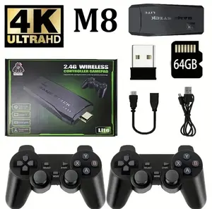 Retro Classic M8 2.4G Handheld Wireless Controller Gamepad Android 4K HD 20000+ Game Box Video Game Stick 4k Video Game Console Portable