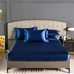 Satin Sheets, Silky Fitted Sheet,Pillowcase Without Pillow Filler,2/3 Counts set, Smooth Bed Sheets with Deep Pockets, Sheet Set for Home,Hotel
