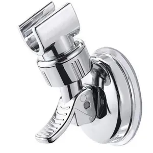 Powerful Suction Cup Shower Head Holder Base Wall-Mounted Plastic Electroplated Bracket for Bathroom Secure Stable Mounting Universal Design Easy Installation