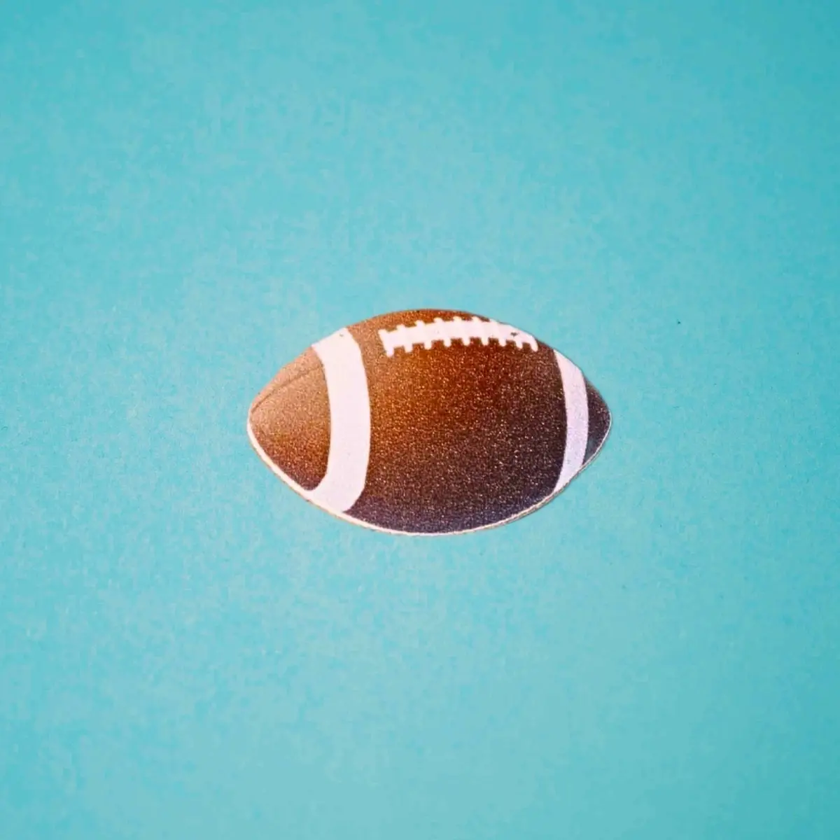 Kickstix Football 1ct .5oz Vegan Leather Decorative Stickers for Footwear, Apparel, Accessories
