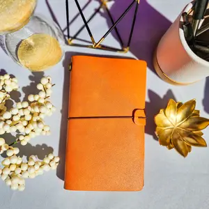 Sunset Orange : Vegan Leather Travel Journal