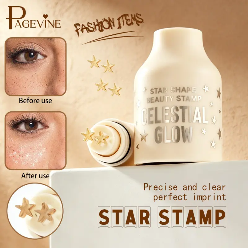 Sparkling Star Stamp Pen, Makeup Decor Pen, Glitter Glow, Ideal for Graduation Ceremony and Birthday Party