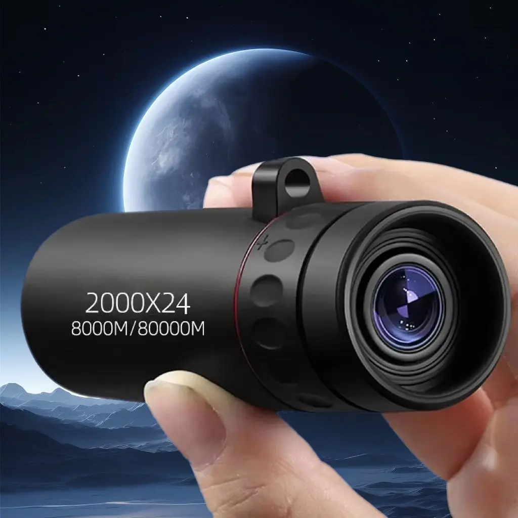 Upgrade Single Telescope 2000x24 HD Adult Monocular, Portable Monocular Binoculars, Star Gazing Gift, High-Definition Night Vision, Outdoor Monocular Telescopes, Portable Travel Telescope