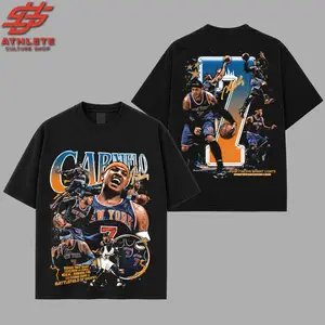 [LEO] Carmelo Anthony 7 Vintage Basketball Graphic T-Shirt, Melo New York Hoops Legend Tee, Retro Sports Streetwear Shirt, Premium Cotton Unisex Fan Gift for Basketball Lovers