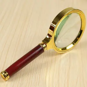 A Metal Magnifying Glass with 50X High Definition, Portable Magnifying Glass, Office Stationery Supplies, Office Gadgets, Suitable for Reading, Scientific Experiments, Starting Fires with Sunlight, And Observing Jewelry, Insects, And Plants