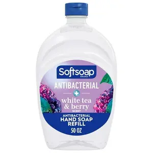 Softsoap Antibacterial Liquid Hand Soap Refill, White Tea and Berry, 50 Fluid Ounce Bottle