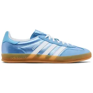 adidas Gazelle Indoor Blue Cloud White Gum JS1407 Women's Fashion Shoes New