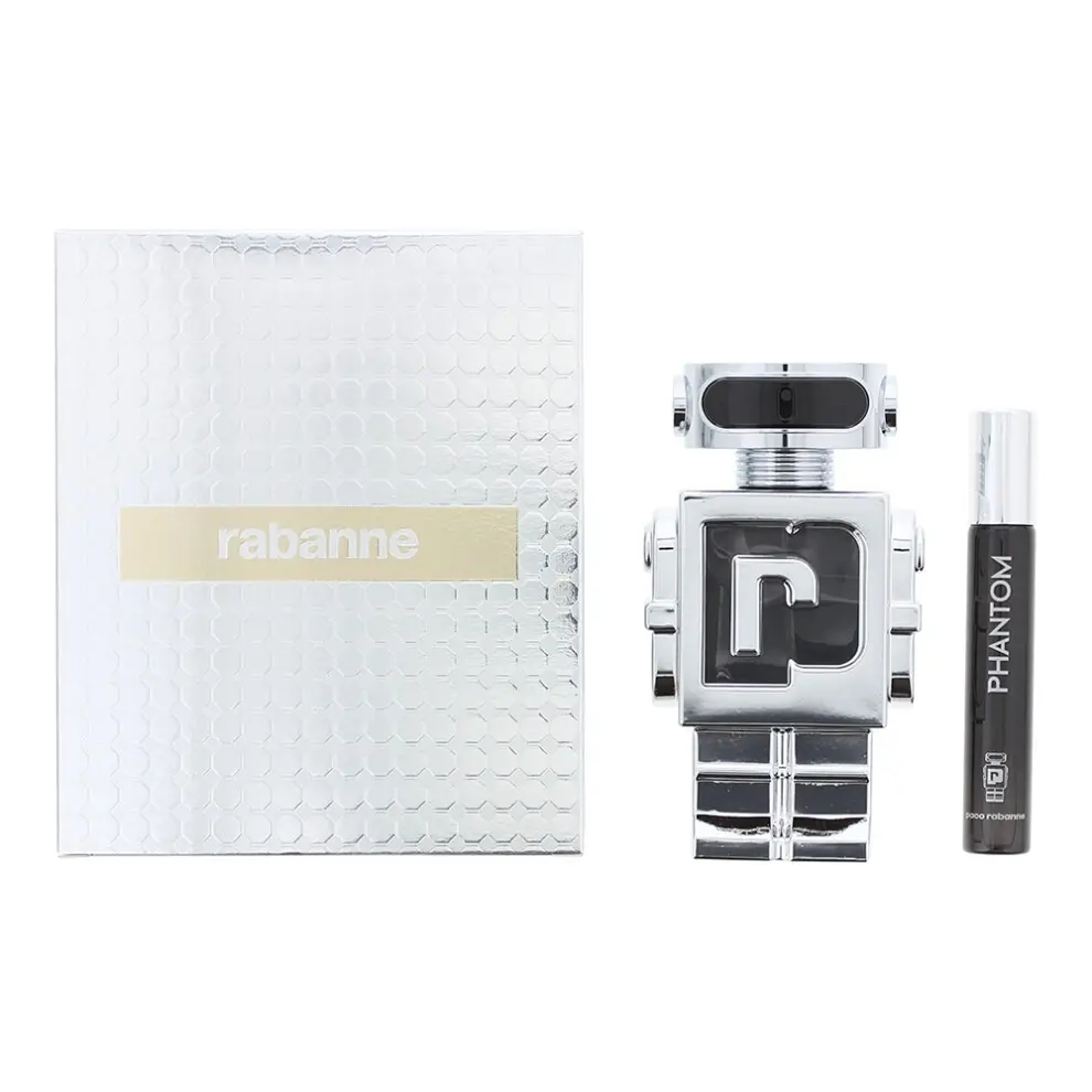 Paco Rabanne Phantom for Men 2-Piece Gift Set, Eau de Toilette Spray 3.4 Ounce + Eau de Toilette Spray 0.67 Ounce