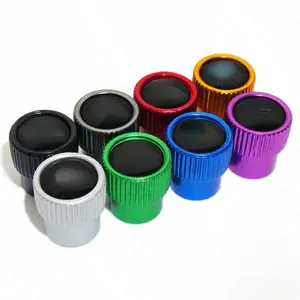 4pcs Gearwheel Style Universal Fit Acura Car Wheels Tire Air Valve Caps Stem Dust Cover 8 Colors