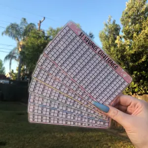 1 dollar savings challenge WITHOUT envelope (rainbow) | A6 Size