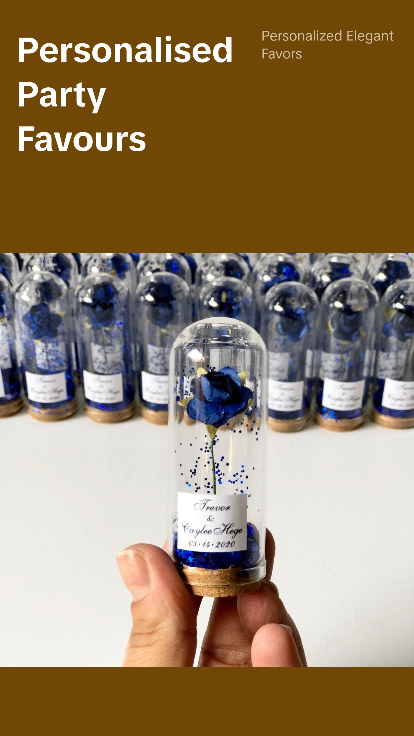 10 pcs Bulk Rose Dome Favors for Guests, Wedding Favors Gifts, Personalized Party Gifts, Beauty and the Beast Custom Favors, Bachelorette Favors