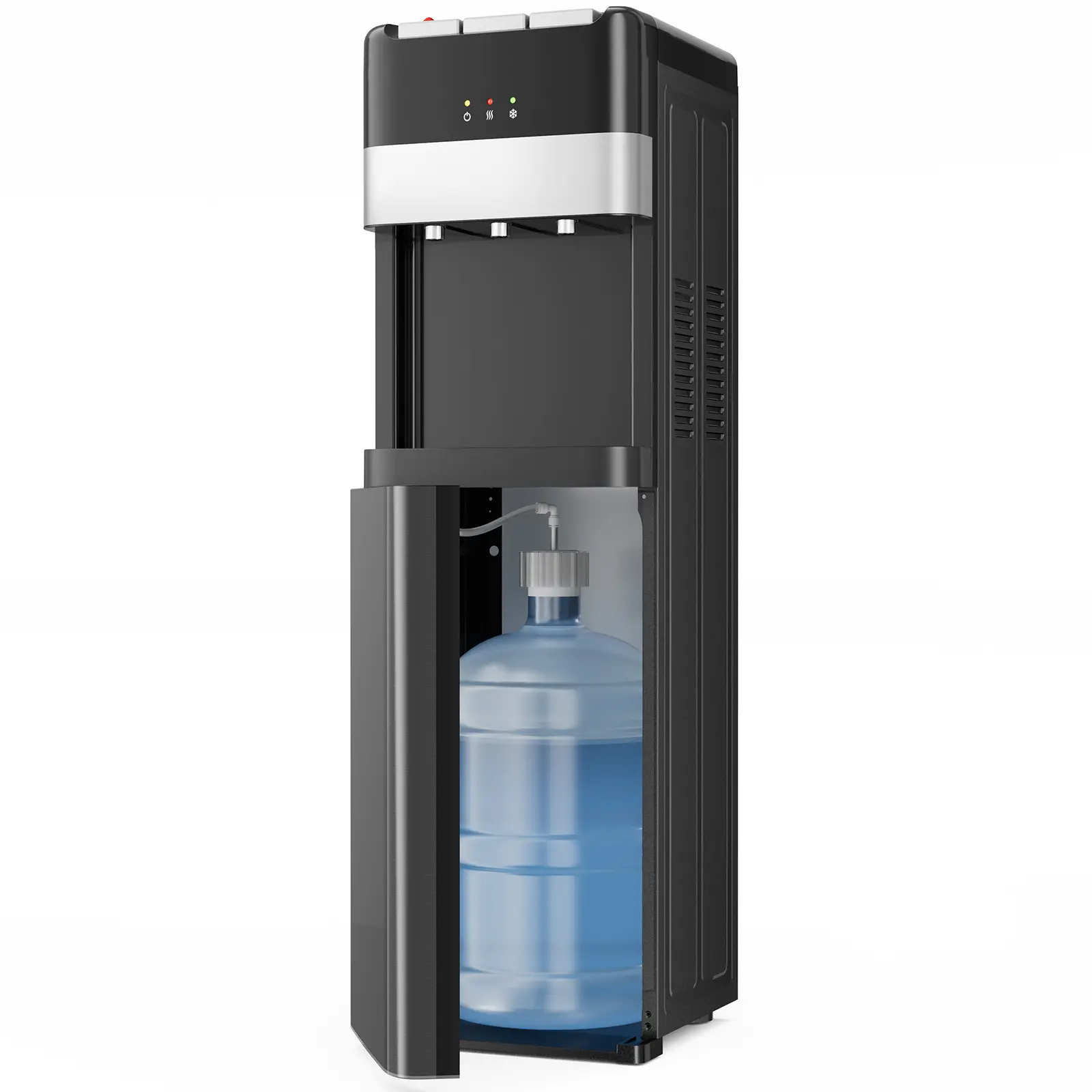 Bottom‑Loading Water Dispenser, 3‑Temperature Settings Freestanding Water Cooler with Child Safety Lock, Stainless Steel Water Dispenser for 3‑5 Gallon Bottles for Home Kitchen Office