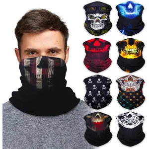 Neck Gaiter, Bandana, Buff (9 Pack) - Face Cover for Men, Women, and Teens - Neck Warmer UV Sun Protection Gator