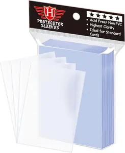 100 Clear Penny Card Sleeves | Soft Plastic Protectors for Standard Trading, Sports & MTG Cards