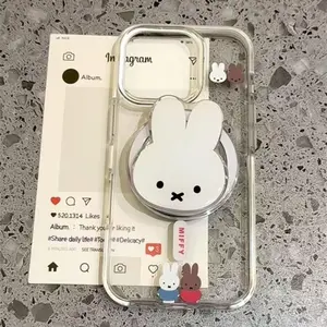 Miffy Rabbit Magnetic Phone Stand Telescopic Portable Stand Foldable telescopic Magnetic Mobile Phone Airbag Stand Gifts