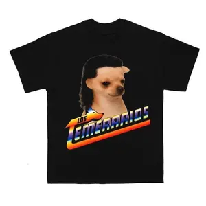 Los Temerarios Dog Collection Shirt Trendy Funny Cotton Crew Neck Graphic Tees For Men And Women T-Shirt