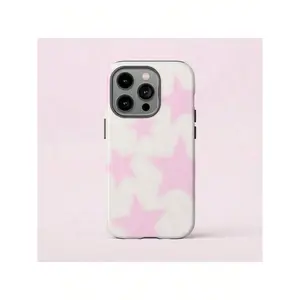 Blurry Stars Pink And White Pattern Phone Plastic Case,  17 16 15 14 13 12 Pro Max, Tough Case, Tech,Suitable For IPhone 17 Air