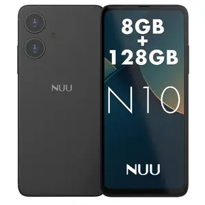 NUU N10 Unlocked Android Smartphone 6.6" 90Hz Display 8GB RAM 128GB Storage Black Phone with 18.96 Wh Lithium-Ion Battery