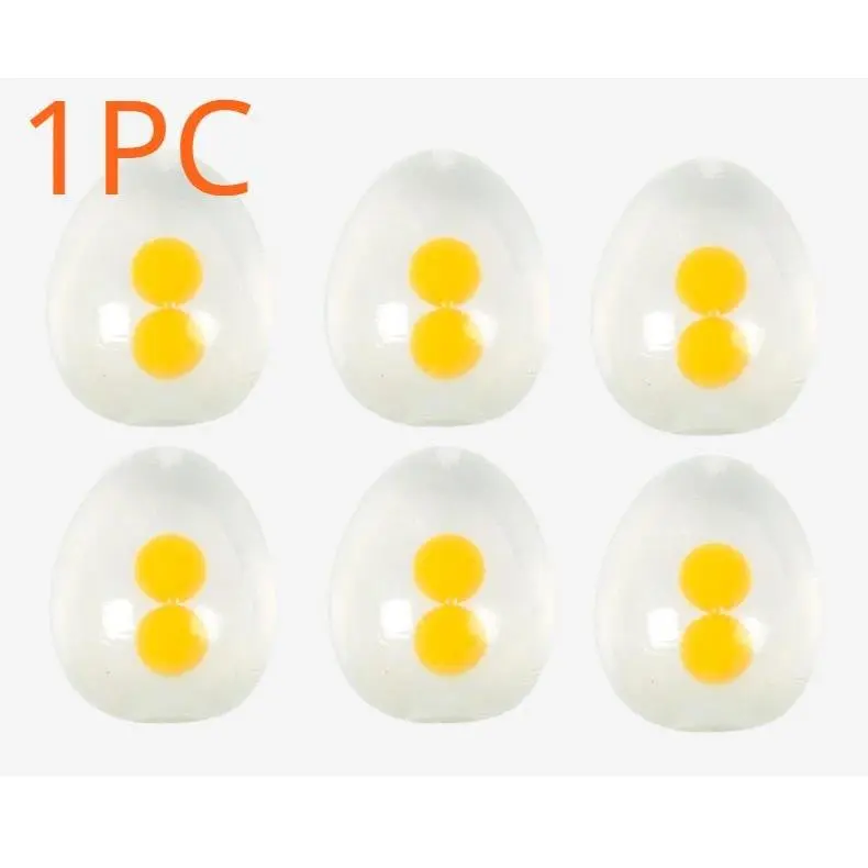 Funky Egg Splat Ball Squishy Toys Stress Relief Eggs Yolk Balls Squishies Fun Toy for Children Anxiety Reducer Relief for Adults
