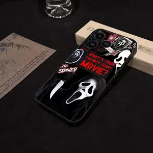 G-Ghostface Horror S-Scream Phone Case For Iphone 17 16 15 14 13 12 11 Pro Max Plus Air Black Shell Cover Case Protection Smartphone Cellphone Casing Protective Shockproof Silicone Screen Protector