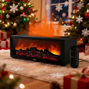 【2026 Upgraded】Fireplace Flame Aroma Diffuser Humidifiere,Air Diffuser Flame Colorful Water Vapor Fireplace Fire Humidifier Aromatherapy Aroma for Room Bedroom,Auto Off Protection