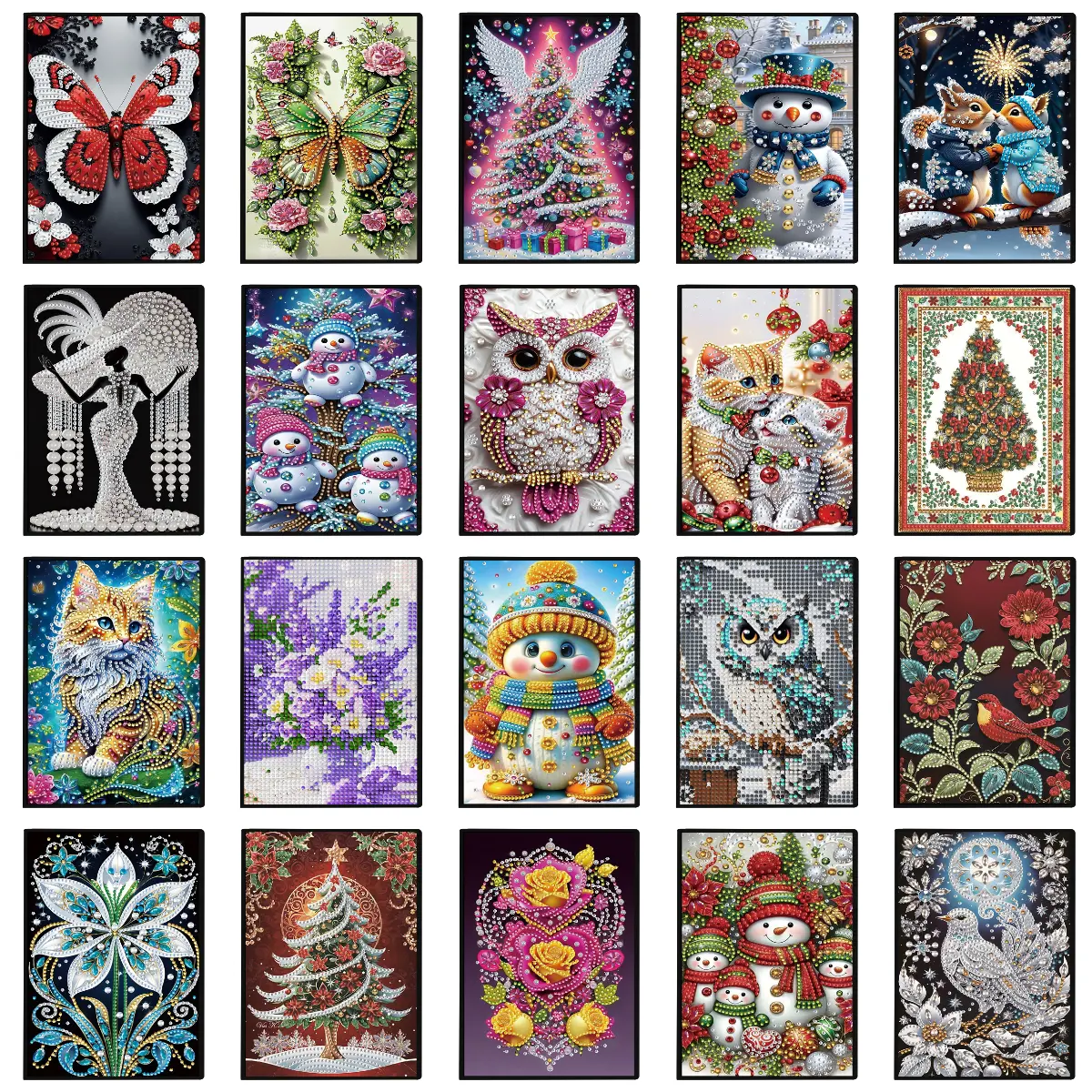 DIY Cartoon Diamond Painting A5 50 Page No Line Notebook for Adult Holiday Birthday Gift
