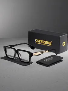 Caterside Simple Metal Frame Sunglasses Anti-Blue Light Uv400 Protection, Casual Style for Travel Cycling Beach Wedding Street Photography