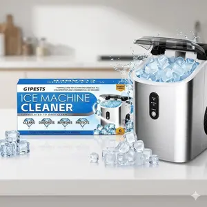 New packaged 6-piece ice maker cleaner and descaler, upgraded formula, suitable for household ice makers, removes scale and stains kill cockroach bait