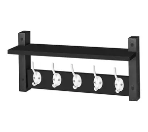 Sorbus Coat Hooks Wall Mount with Shelf - 16 Inch Coat Rack