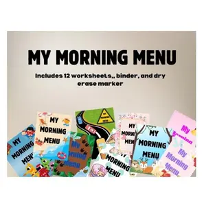 PERSONALIZED MORNING MENU WITH BINDER AND DRY ERASE MARKER