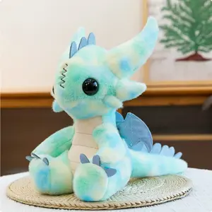 1 White Dragon Plush Toy: Black and Colorful Dragon with Magnetic Fingers, Cute Sitting Pose, Soft Plush Toy, Toothless-Style Toy, Little Flying Dragon Plush Toy, Comfort and Sleep Companion, Birthday Gift, White Dragon Pillow, Children's Birthday Gift