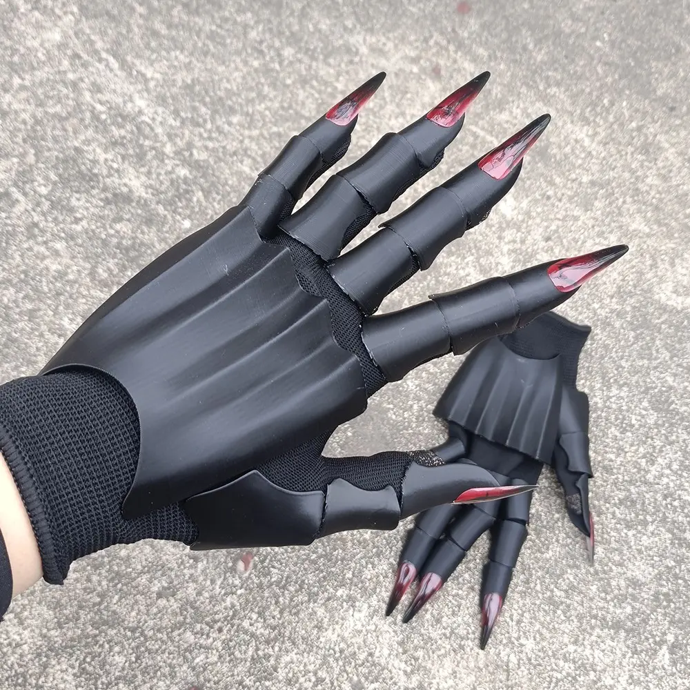 Dark-style female knight armor Hand gloves, suitable for ballroom costumes, elastic gloves, cosplay equipment props, universal demon role-playing gloves, Cosplay Accessories